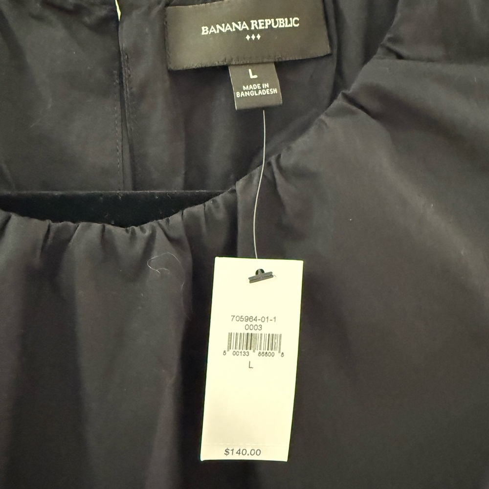Banana Republic GATHERED ELASTIC-WAIST MIDI DRESS size Large - Picture 3 of 5